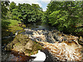 River Ribble upstream of Giggleswick Memorial Footbridge