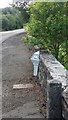 Metal Milestone on North Side of B725 near Roundabout