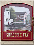 SJ6543 : Pub sign at the Shroppie Fly in Audlem by Roger  D Kidd