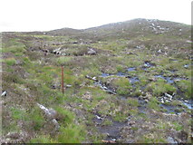 NN6769 : Old fence posts on Meall Breac by Chris Wimbush