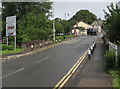 Directions sign near a river bridge, Varteg Road, Blaenavon