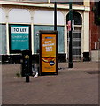 ST3088 : Greggs sausage roll advert on a Cambrian Road phonebox, Newport by Jaggery