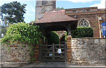 SP6649 : The entrance to St Bartholomew's church, Greens Norton by David Howard