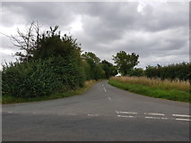 SO9352 : Road to Upton Snodsbury from Peopleton road by Jeff Gogarty