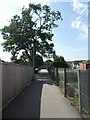 Cycle route and footpath south of Harrington Lane, Pinhoe