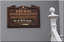 C2502 : Plaque, Raphoe Presbyterian Church by Kenneth  Allen