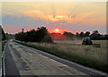 TL4754 : Baling at sunset by John Sutton
