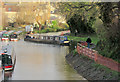 Narrowboat turning by Bathwick Hill