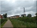 Apartment blocks by canal, Bridgwater