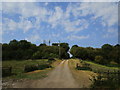 Farm track and telecommunications mast