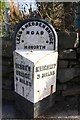 Milestone beside A6033 opposite Dean Street, Haworth Brow