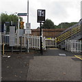 SO8005 : Stonehouse railway station departures board by Jaggery