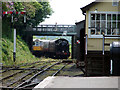 A train approaching Bodmin General station