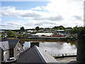 View across the Teifi to Cardigan Livestock Market