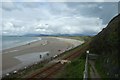SH5729 : Harlech Beach and railway by DS Pugh