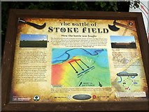 SK7448 : Information board on Trent Lane relating to the Battle of Stoke Field by Alan Murray-Rust