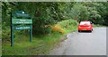 Entrance to the Dyemill Car park from the Ross Road