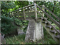 NZ8205 : Plinth supporting the footbridge, Grosmont by Humphrey Bolton