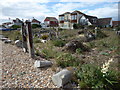 Gardens on the beach at Pevensey Bay