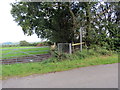 Llwybr yn gadael yr heol / Path exiting the road