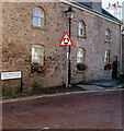 Four Ash Street bilingual name sign, Usk, Monmouthshire