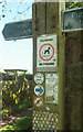 Footpath signpost, Cliff Road, Teignmouth