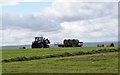 Loading hay bales at Berry Edge