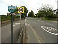 Oxspring sign on the B6462 Sheffield Road