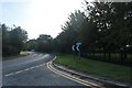 Throcking Road at the junction of The Crescent