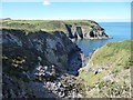 Cliffs and coastline south of Abereiddi