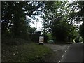 Sign for farm shop by B3163 near Parnham