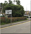 Directions sign facing eastbound traffic on the A4043 Cwmavon Road, Blaenavon