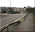 Gap in the metal barrier alongside Cwmavon Road, Blaenavon