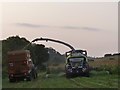 Harvesting in a field near Thorverton