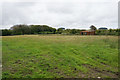 Field with a rusty shed at Birchcleave