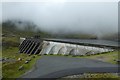 SH6644 : Stwlan Dam in low cloud by DS Pugh