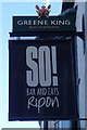 Sign for So! Bar and Eats, Ripon