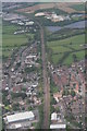 Sileby, Midland Main Line and British Gypsum Plant: aerial 2020