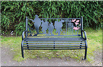 NS2071 : Memorial Seat at Inverkip Bay by Billy McCrorie