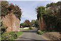 Surviving brick supports for dismantled railway at Whitwell