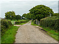 SE2903 : Footpath on driveway to Berry Moor Farm, Thurgoland by Humphrey Bolton