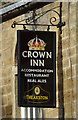 Sign for the Crown Inn on High Street, Pateley Bridge