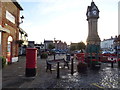SE4282 : Clock tower and Market Place, Thirsk by JThomas