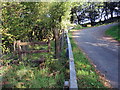 Llwybr yn gadael yr heol / Path exiting the road