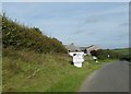 Advertising sign for Tresmeer village hall