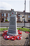 NZ4037 : War Memorial on North Road East, Wingate by Ian S