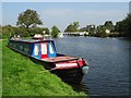 Narrowboat moored near Splatt Bridge