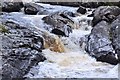NC2833 : Falls on the Abhainn a' Ghlinne Dhuibh by Jim Barton