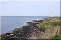 Daymark and lighthouse, Scurdie Ness