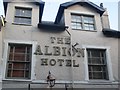 SH5871 : The Albion hotel on the High Street, Bangor by Meirion